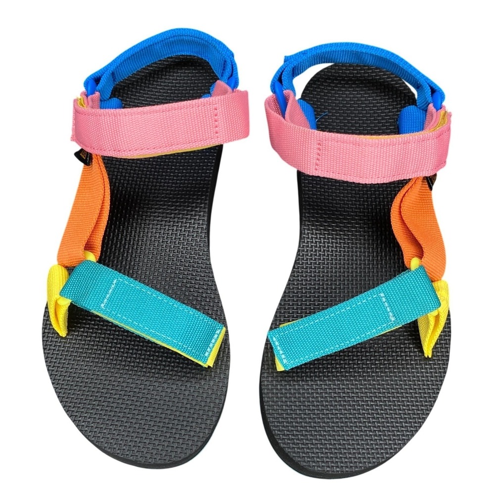 Teva Womens Original Universal 90s Multi Color Sport Sandals Size 7 Rainbow